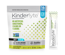Load image into Gallery viewer, KinderLyte® 16ct Advanced Electrolyte Powder Lemon Lime