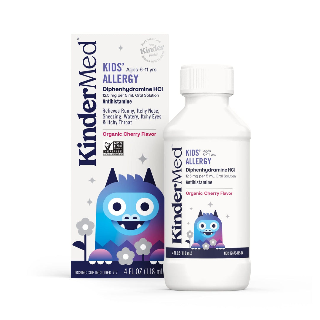 KinderMed Kids Allergy Liquid Organic Cherry KinderFarms 