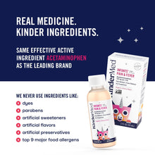 Load image into Gallery viewer, KinderMed™ Infant Pain &amp; Fever Relief With Acetaminophen Kinderfarms