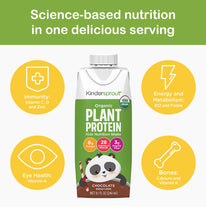 Load image into Gallery viewer, Kindersprout Organic Plant-Based Protein Nutrition Drink Kids Chocolate Kinderlyte